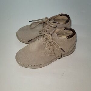 KENNETH COLE Kids Suede Desert Boots Taupe Lace Up Size 7 Toddler Boys Girls